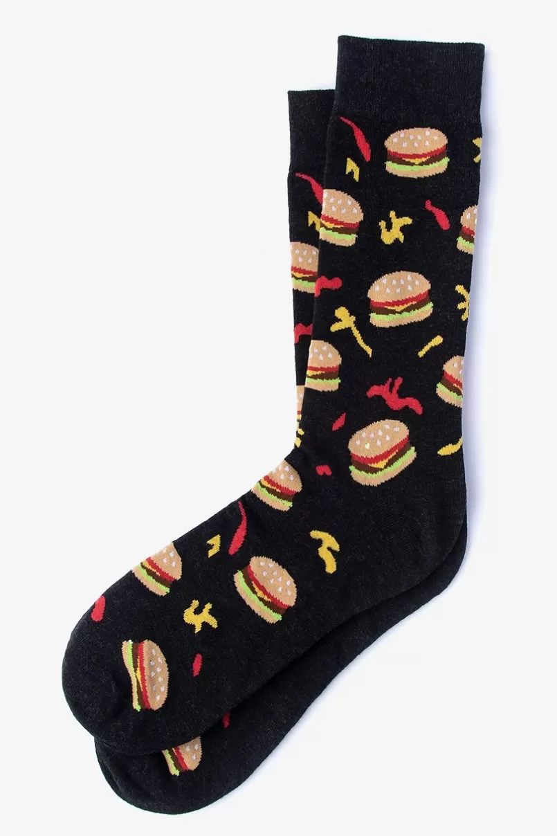 Ties Hamburger Sock Black Sale