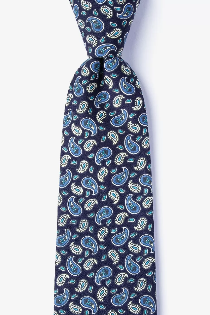 Ties Hamilton Navy Blue Extra Long Tie Fashion