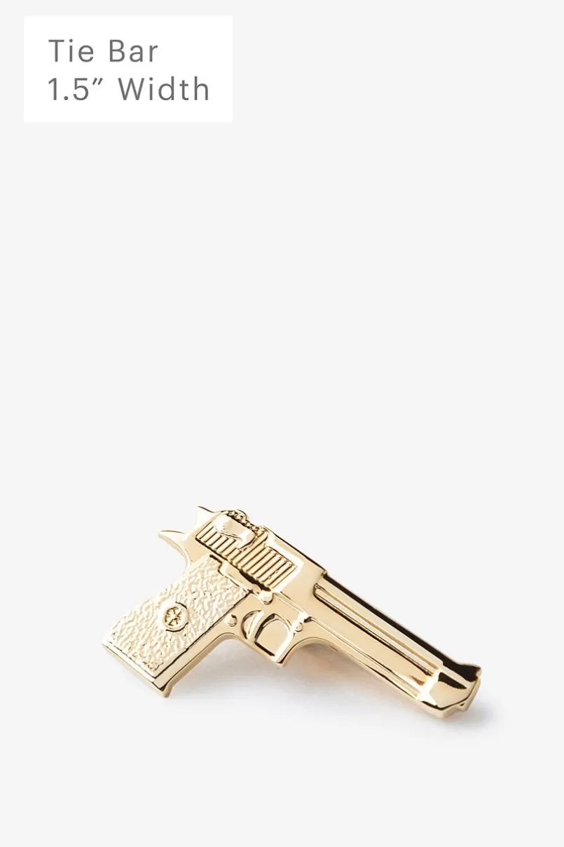 Ties Handgun Tie Bar Gold Clearance