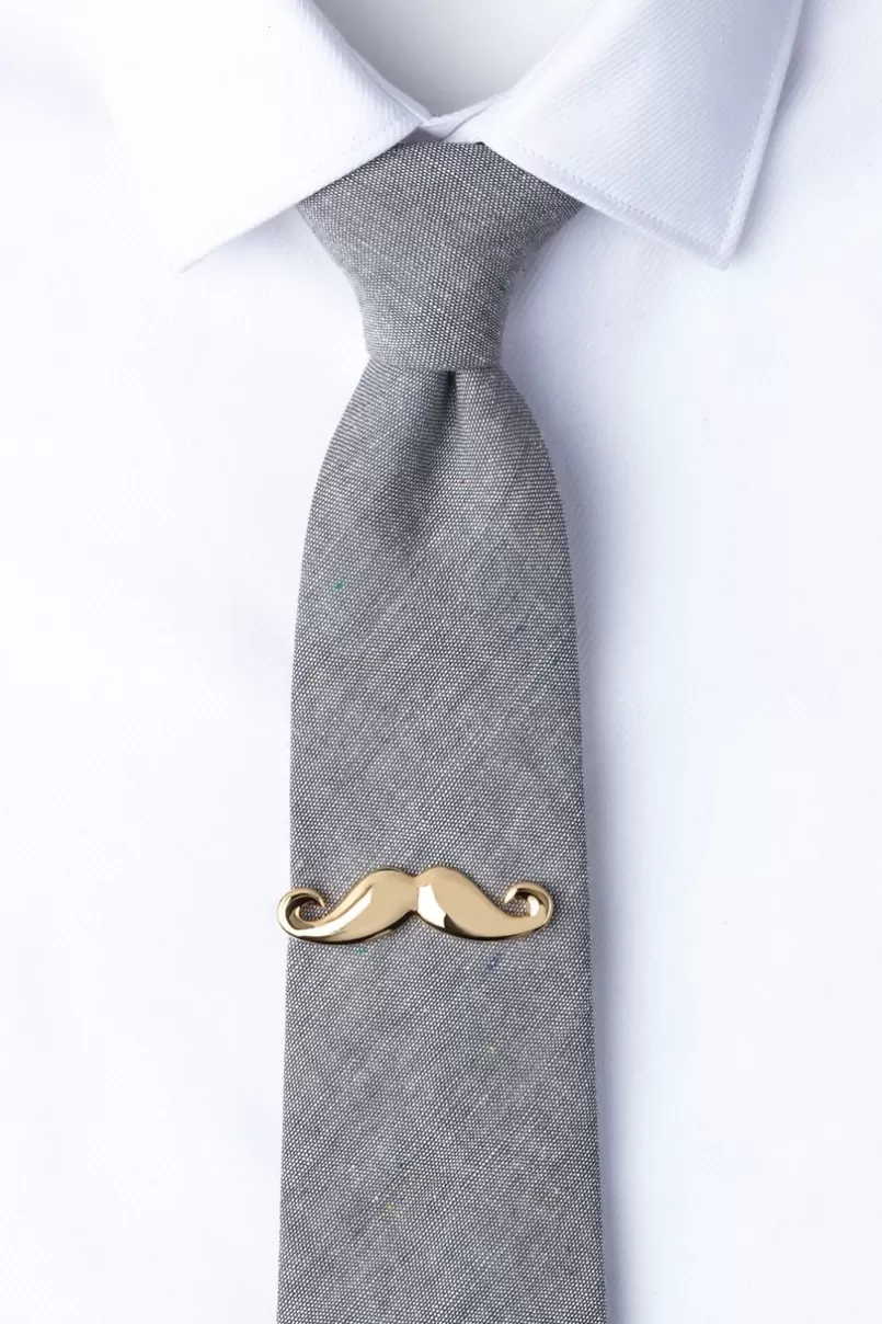 Ties Handlebar Mustache Tie Bar Gold Best