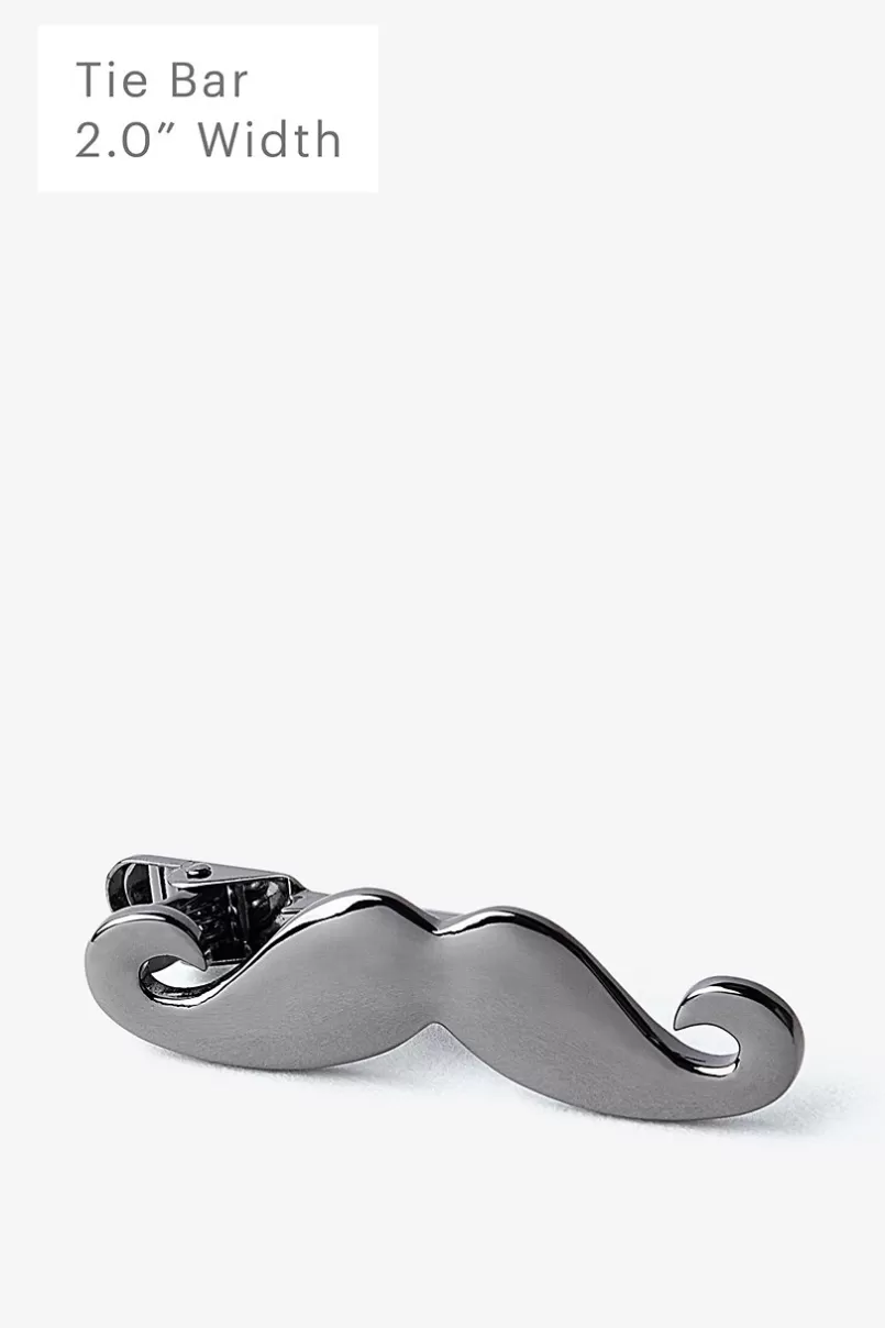 Ties Handlebar Mustache Tie Bar Gunmetal Best Sale