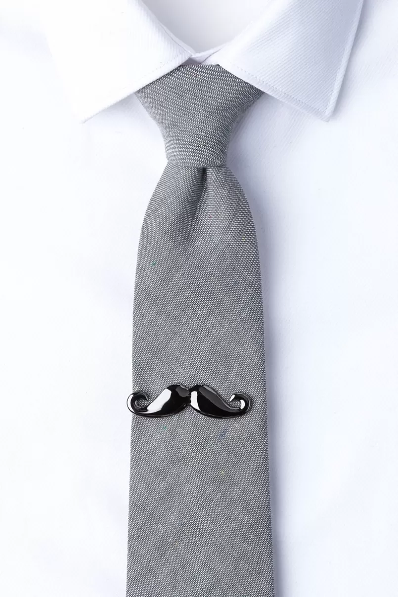 Ties Handlebar Mustache Tie Bar Gunmetal Best Sale