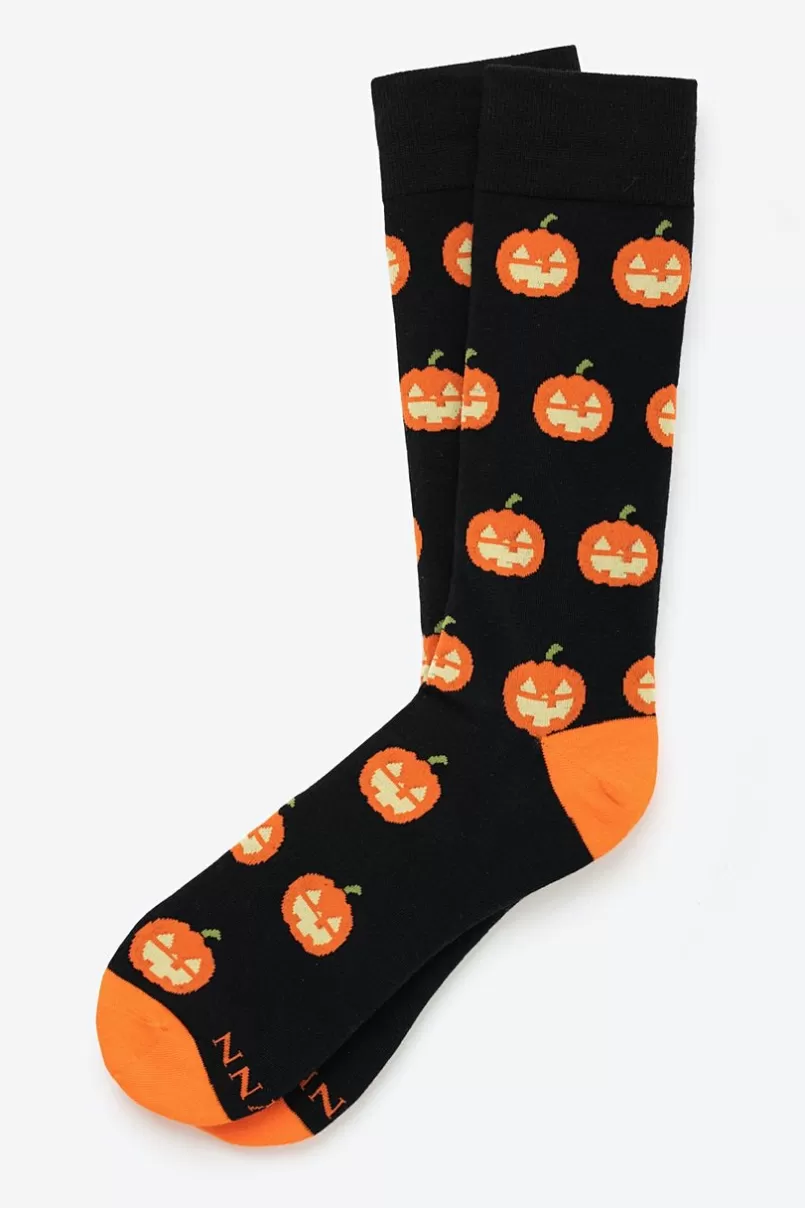 Ties Happy Halloween Jack O Lanterns Black Sock Sale