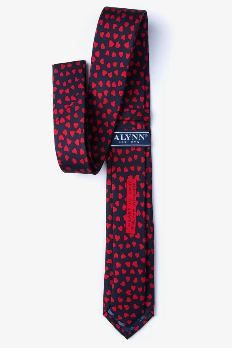 Ties Heart of Gold Navy Blue Skinny Tie Fashion