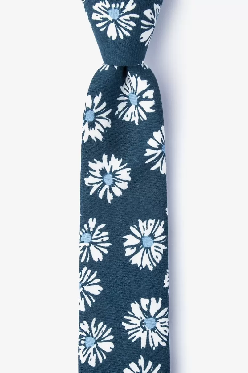 Ties Hinton Navy Blue Skinny Tie NavyBlue Best Sale