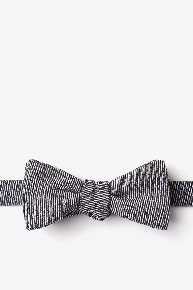 Ties Hitchcock Skinny Bow Tie Black Best Sale