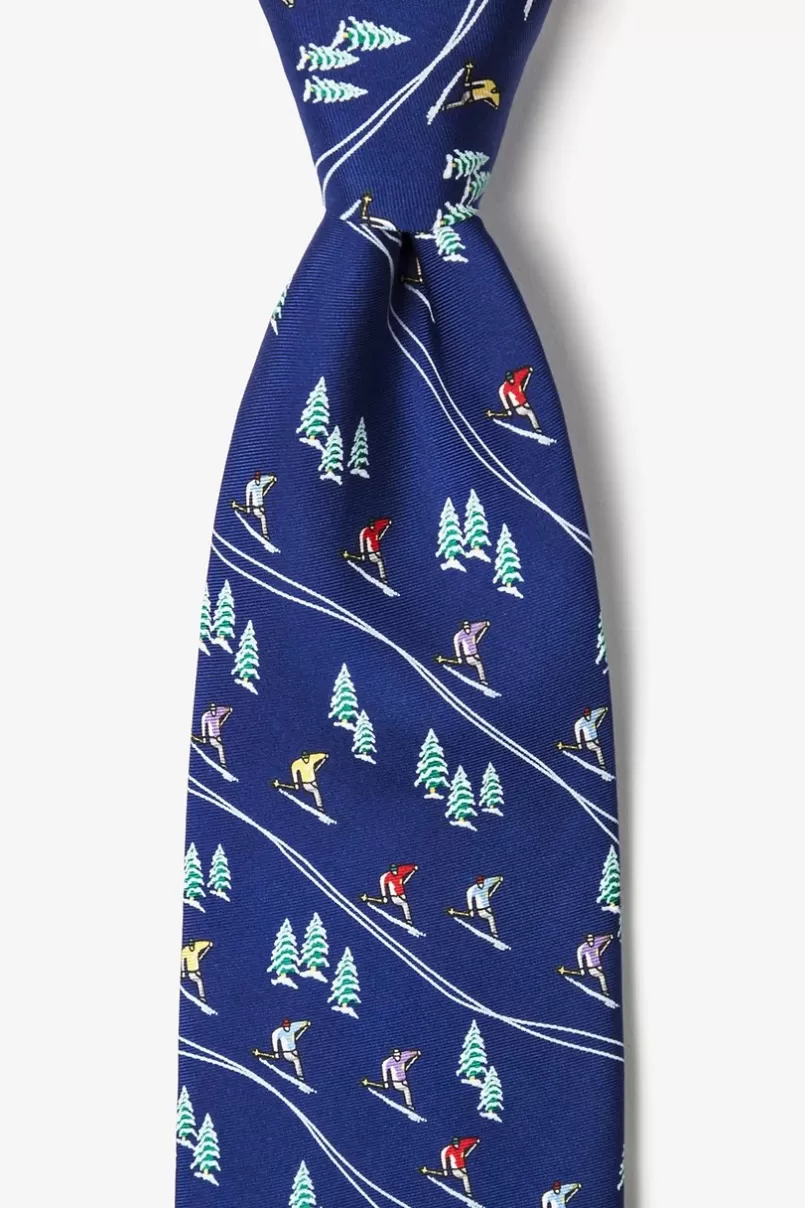 Ties Hitting the Slopes Navy Blue Tie Online