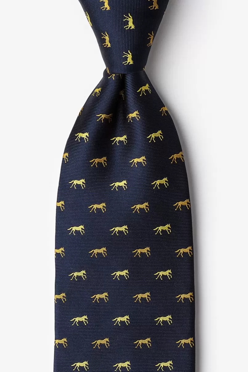 Ties Hold Your Horses Navy Blue Tie Best Sale