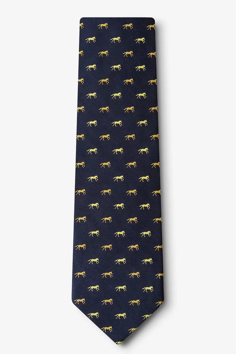 Ties Hold Your Horses Navy Blue Tie Best Sale