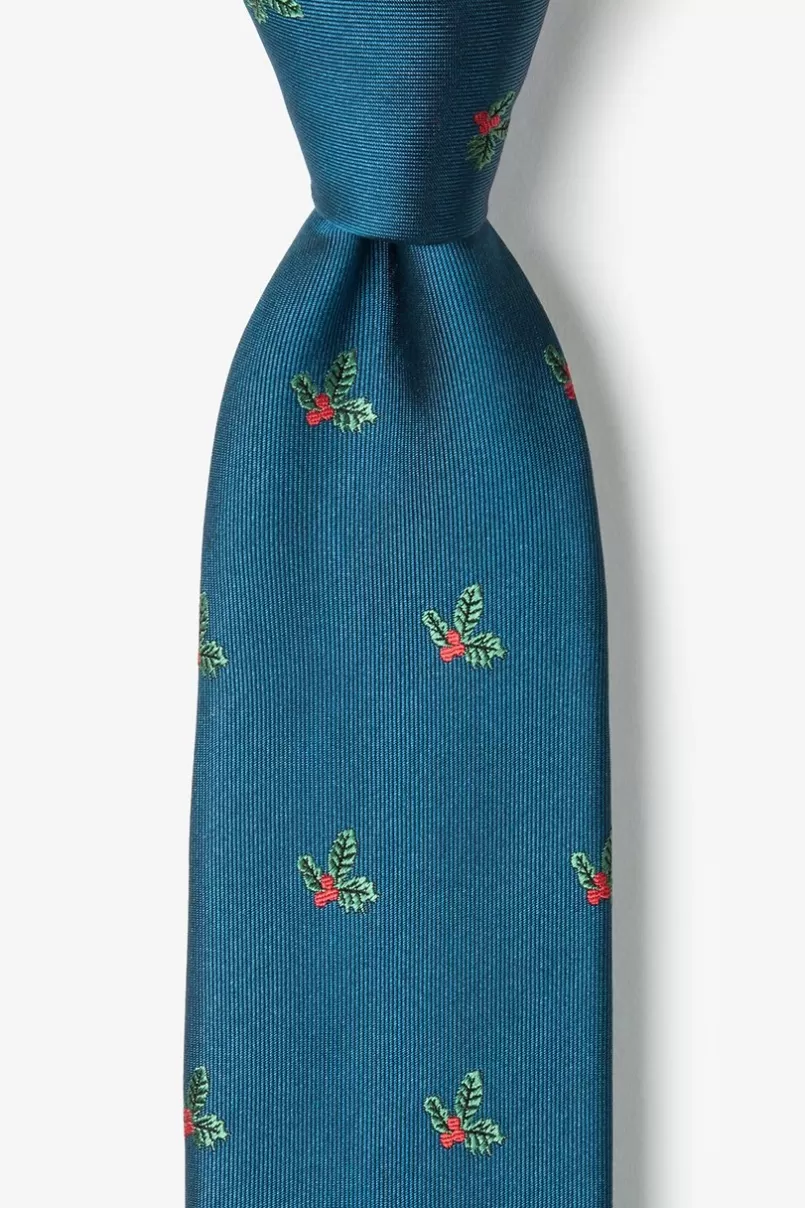 Ties Holly-er Than Thou Navy Blue Tie Shop