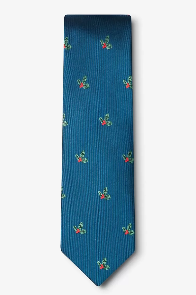 Ties Holly-er Than Thou Navy Blue Tie Shop