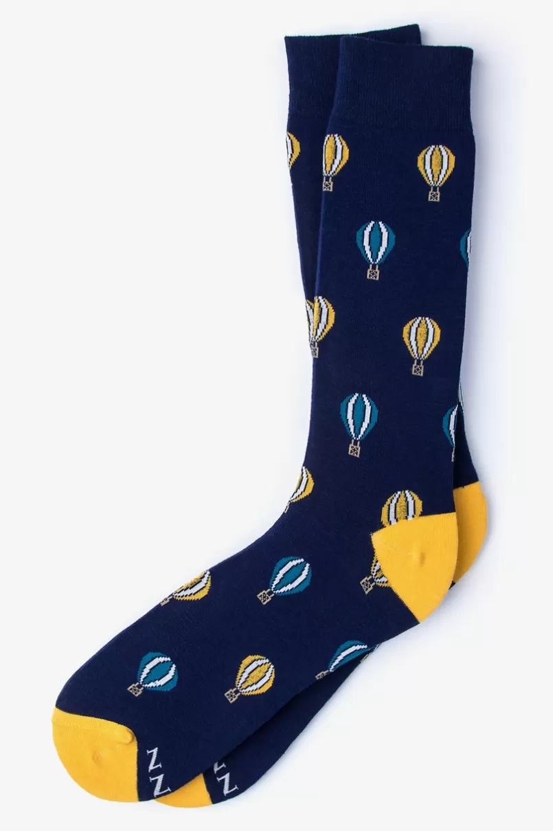 Ties Hot Air Balloon Dark Navy Sock DarkNavy Shop