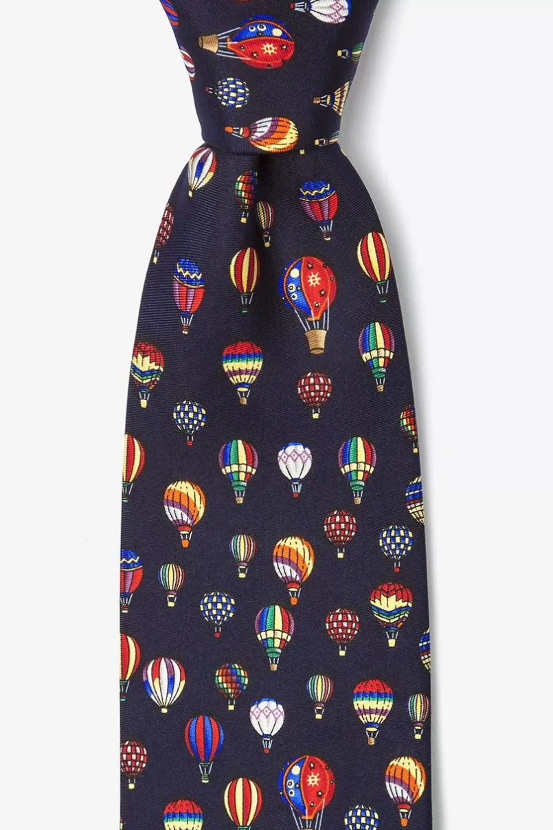 Ties Hot Air Balloons Navy Blue Tie Clearance