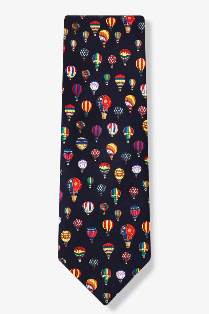 Ties Hot Air Balloons Navy Blue Tie Clearance