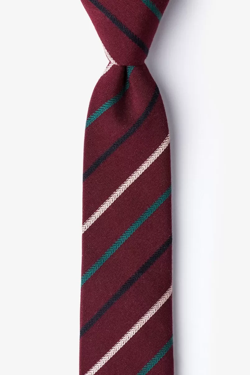 Ties Houston Burgundy Skinny Tie Flash Sale