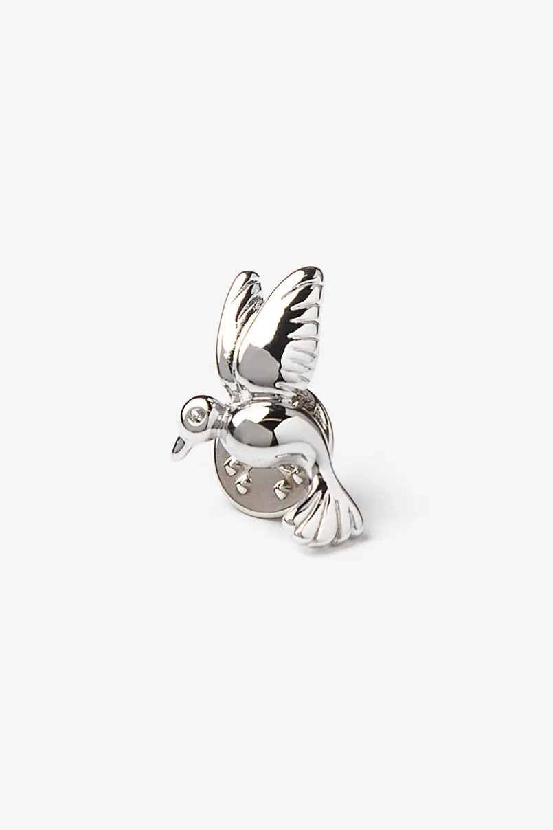 Ties Hummingbird Silver Lapel Pin Fashion