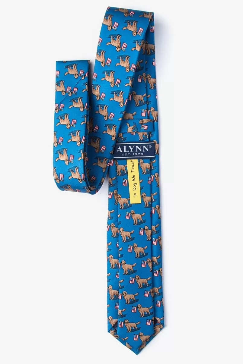 Ties In Dog We Trust Blue Skinny Tie Online