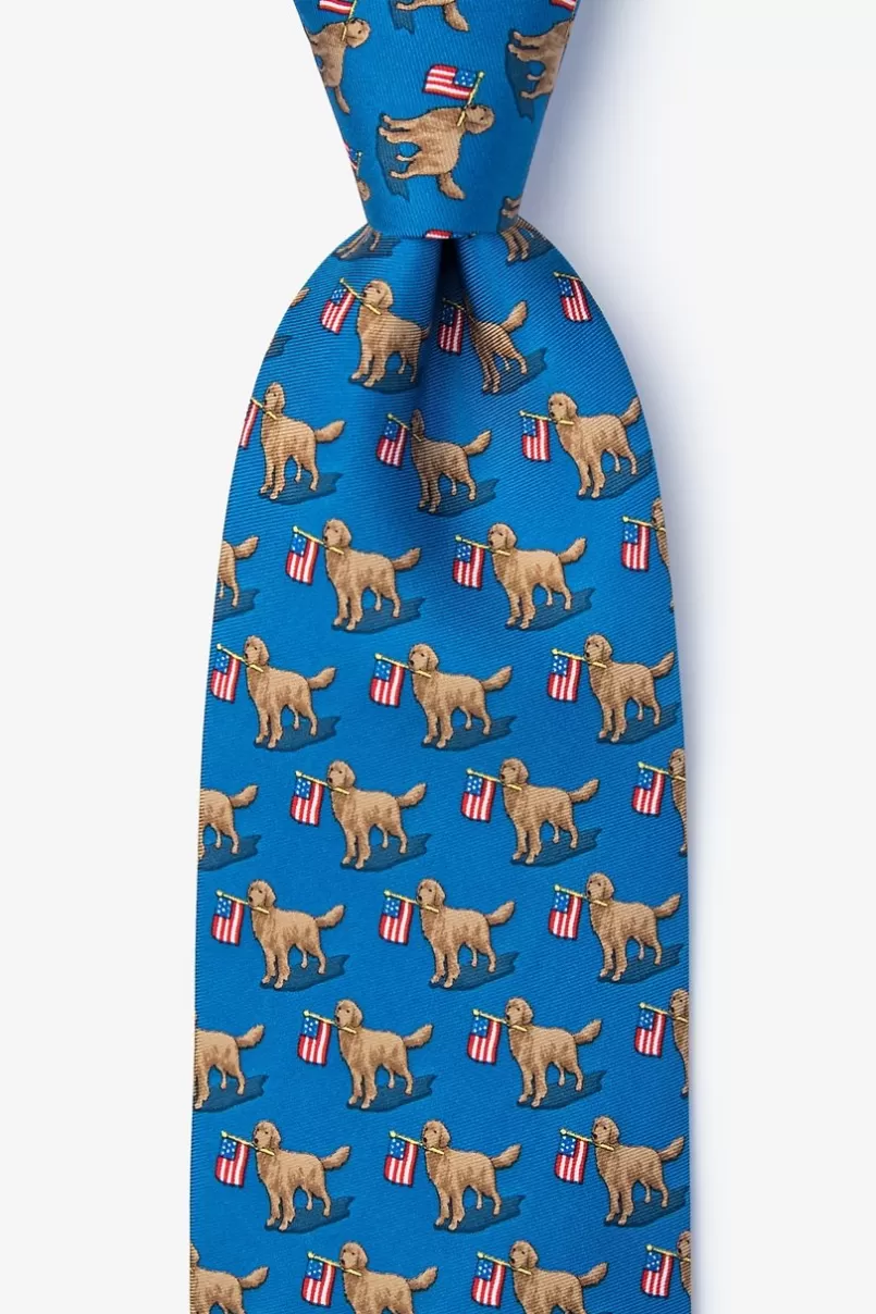 Ties In Dog We Trust Blue Tie Cheap