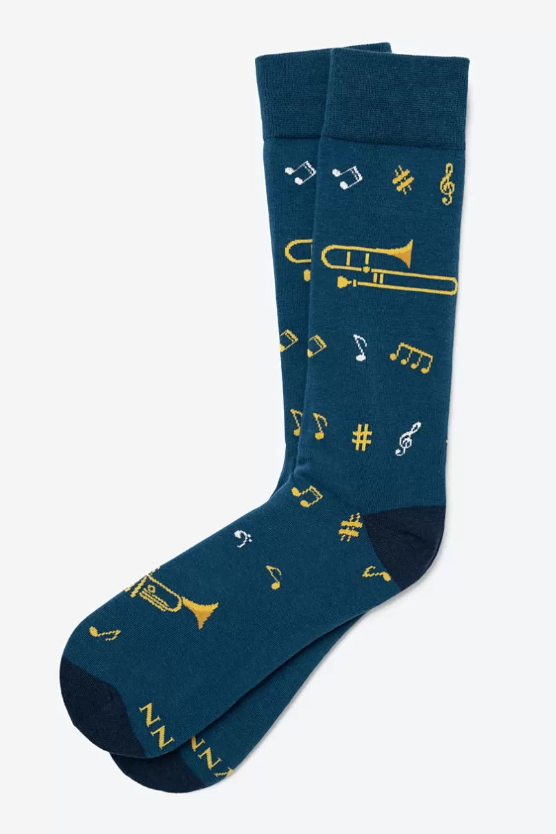 Ties Jazz It Up Sock Blue Best Sale