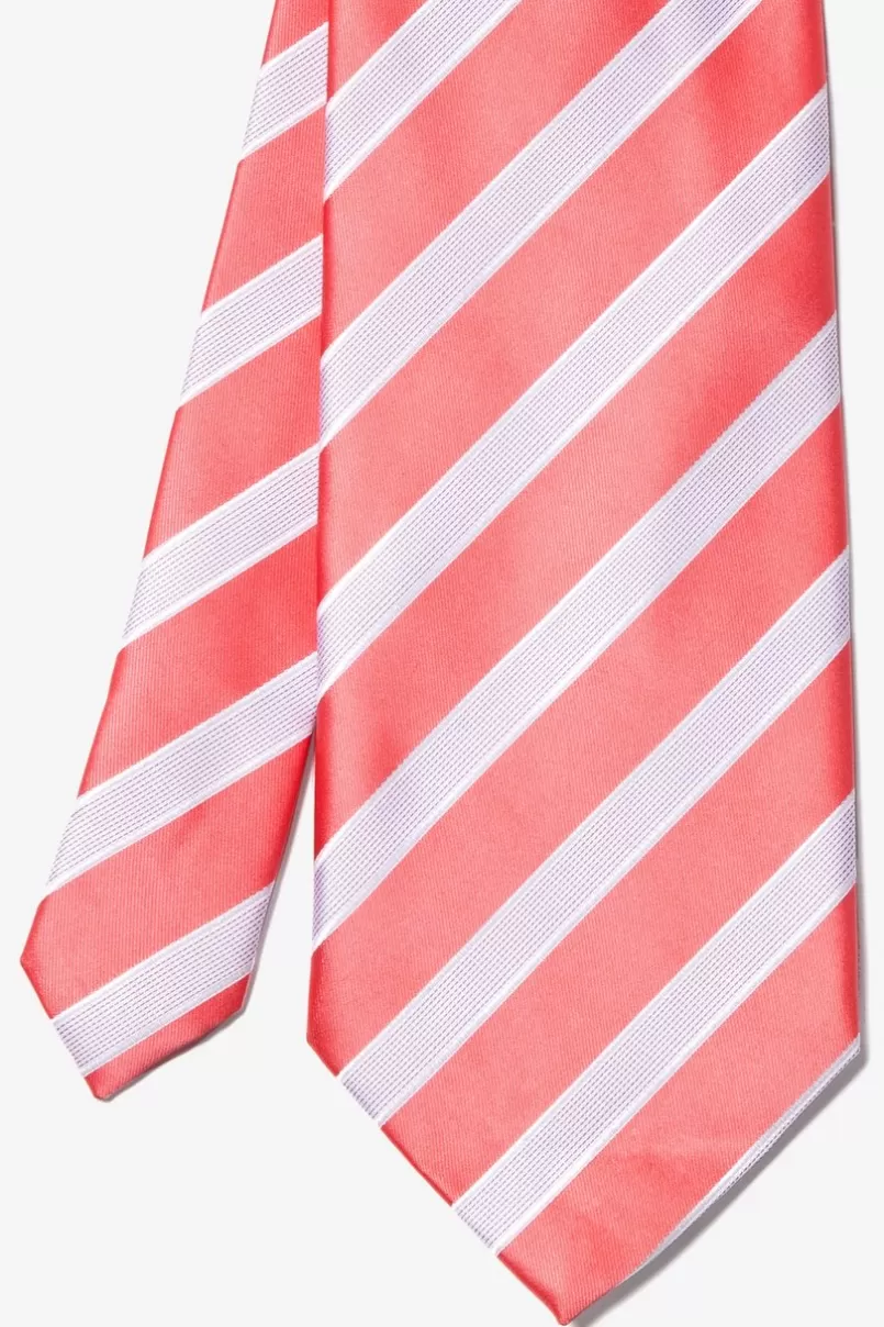 Ties Jefferson Stripe Tie Coral Best