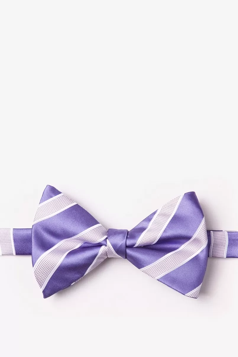 Ties Jefferson Stripe Pre-Tied Bow Tie Lavender Cheap