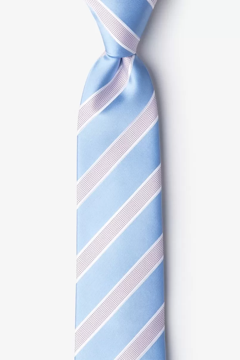 Ties Jefferson Stripe Light Blue Skinny Tie LightBlue Best Sale