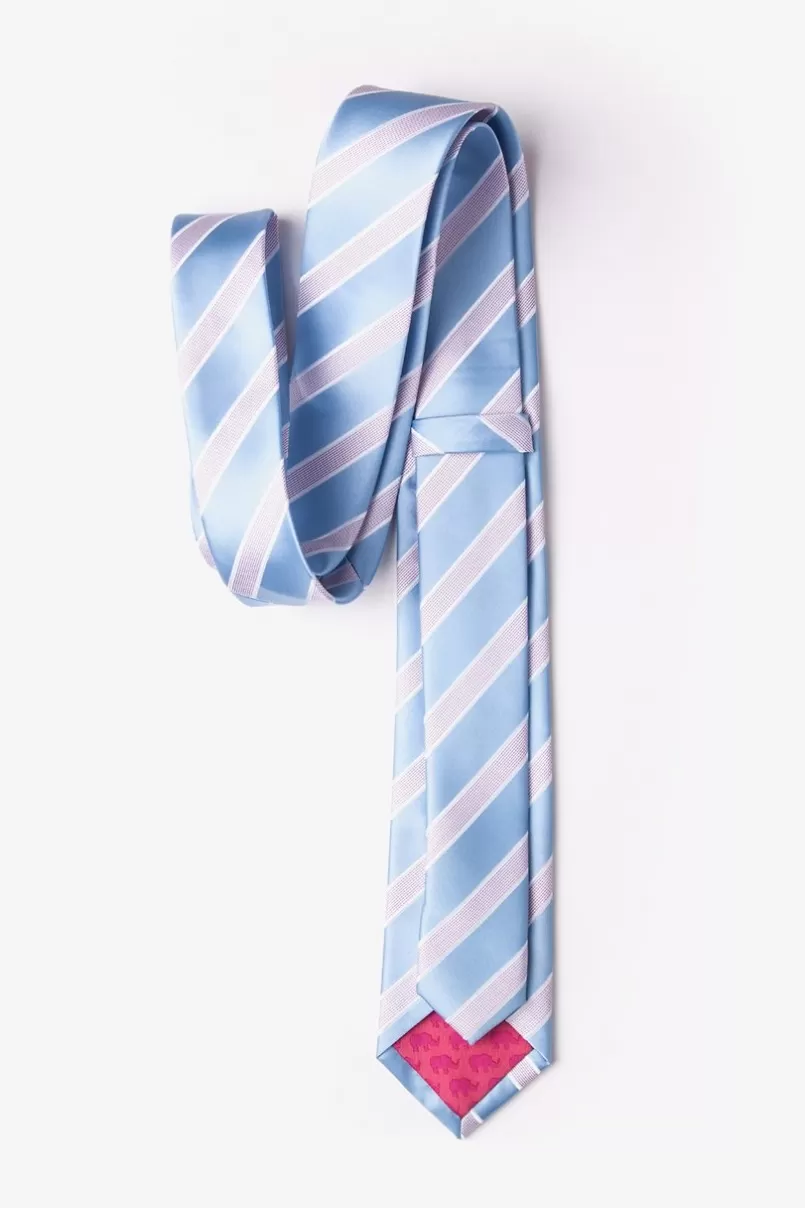 Ties Jefferson Stripe Light Blue Skinny Tie LightBlue Best Sale