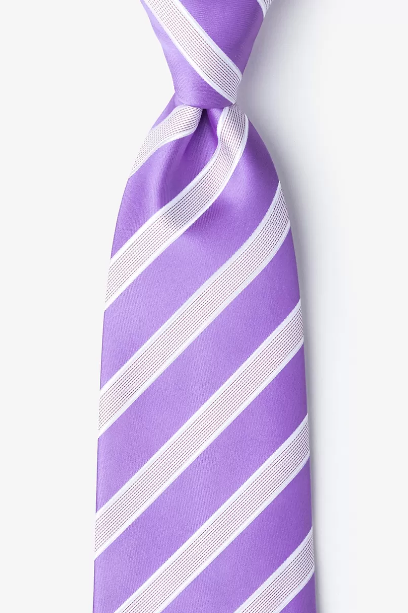 Ties Jefferson Stripe Extra Long Tie Purple Shop