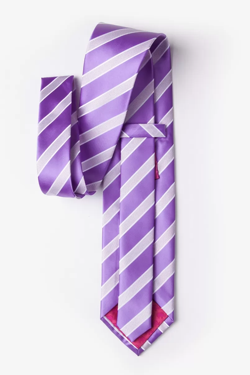 Ties Jefferson Stripe Extra Long Tie Purple Shop