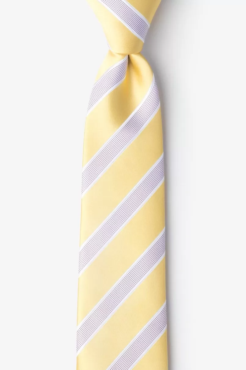 Ties Jefferson Stripe Skinny Tie Yellow Sale