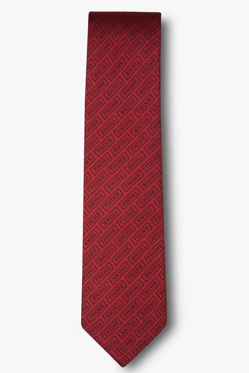 Ties JFK "Think" Maroon Skinny Tie Sale