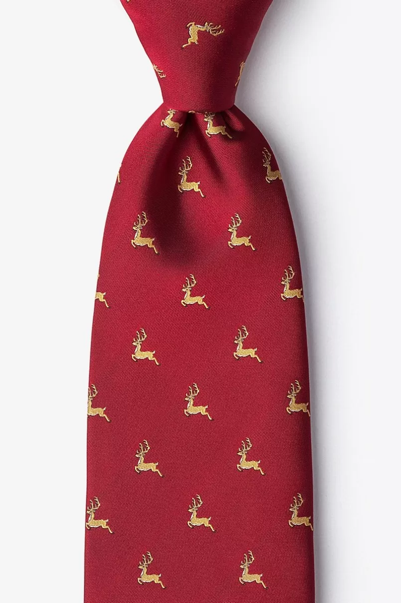 Ties Jumping Reindeer Tie Red Cheap