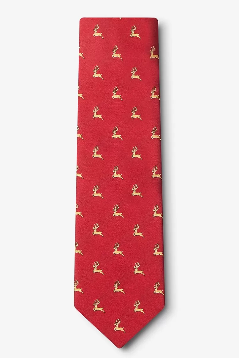 Ties Jumping Reindeer Tie Red Cheap