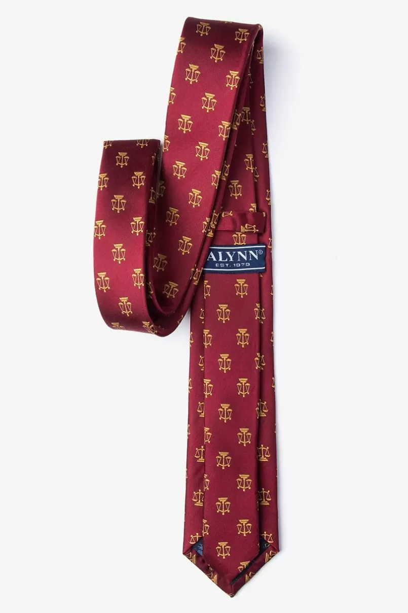 Ties Justice Served Burgundy Skinny Tie Cheap