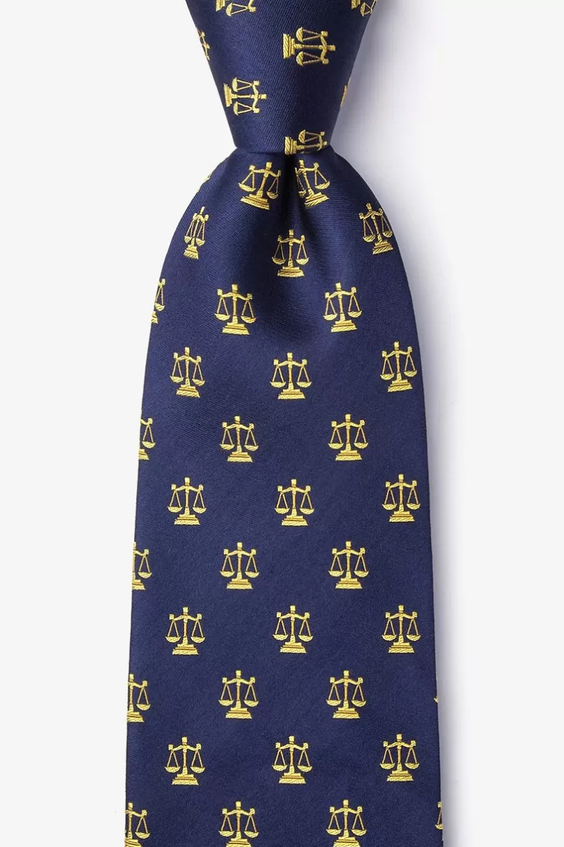 Ties Justice Served Navy Blue Tie Online