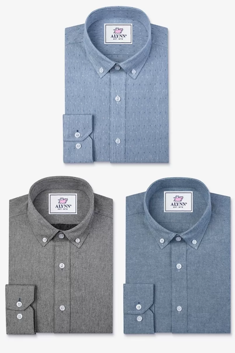 Ties Keep It Casual Blue Shirt Pack Outlet