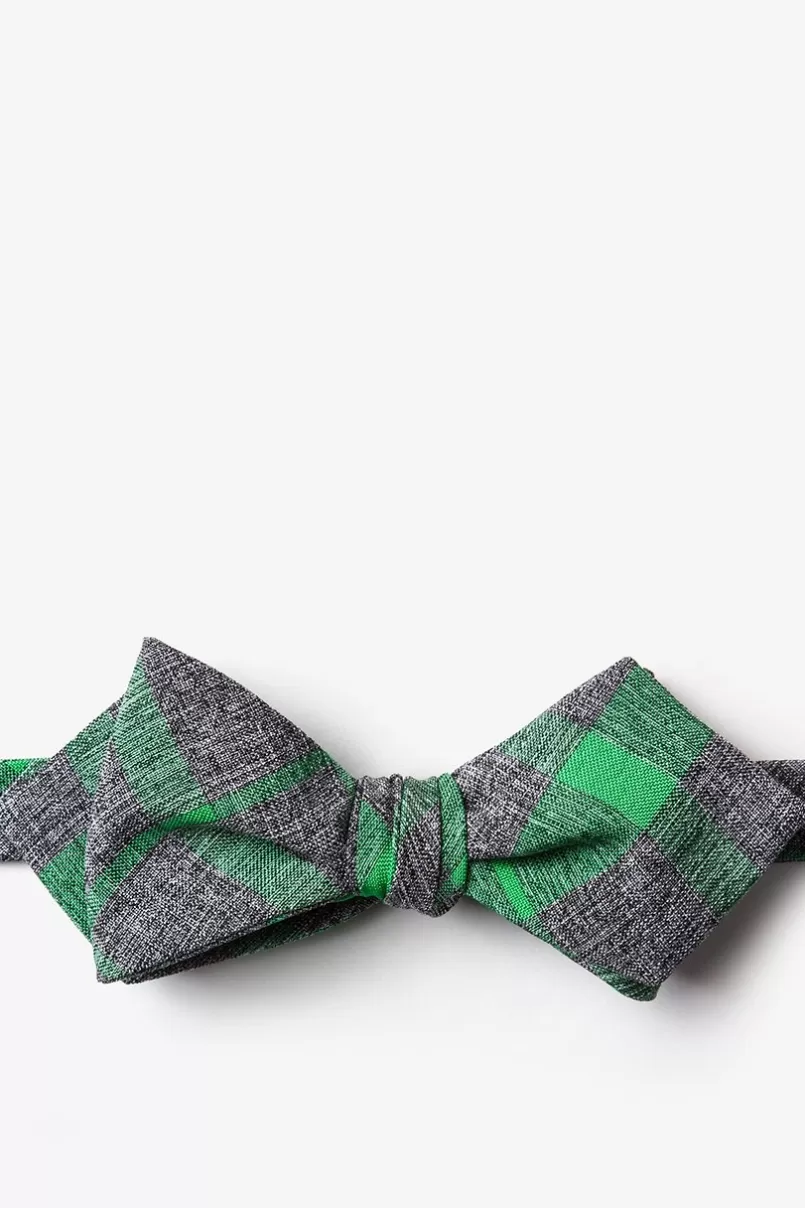 Ties Kirkland Diamond Tip Bow Tie Green Cheap