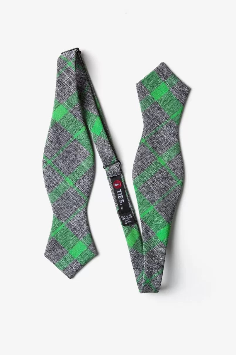 Ties Kirkland Diamond Tip Bow Tie Green Cheap