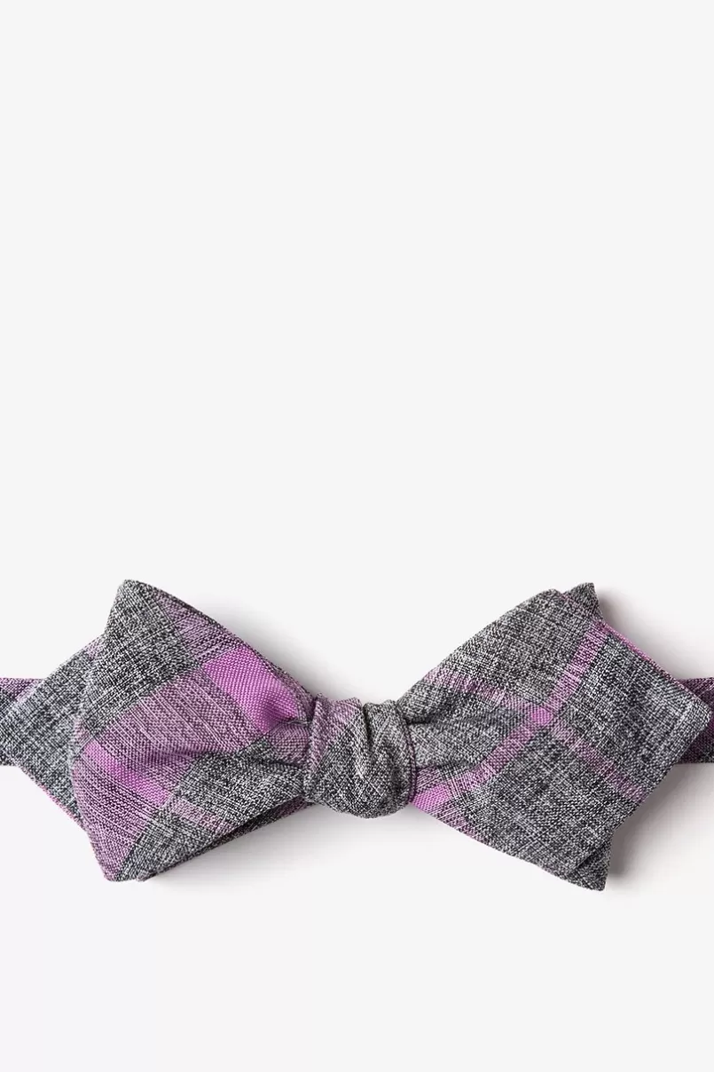 Ties Kirkland Diamond Tip Bow Tie Purple Cheap