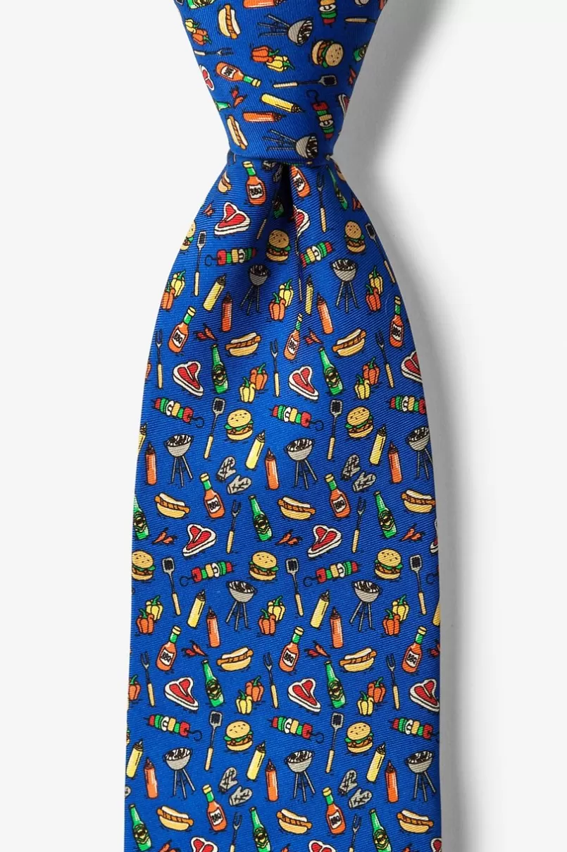 Ties Kiss the Cook Blue Tie Discount