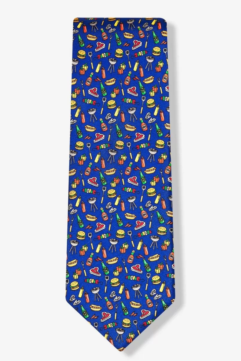 Ties Kiss the Cook Blue Tie Discount