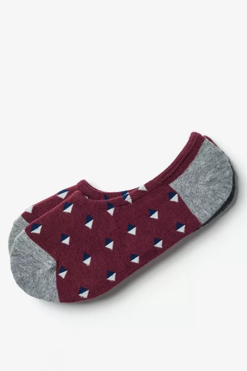 Ties La Habra No-Show Sock Maroon Cheap