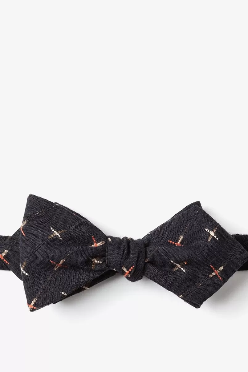 Ties La Mesa Navy Blue Diamond Tip Bow Tie Flash Sale