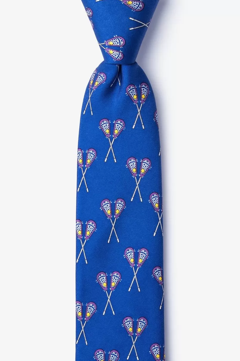 Ties Lacrosse Blue Skinny Tie Best