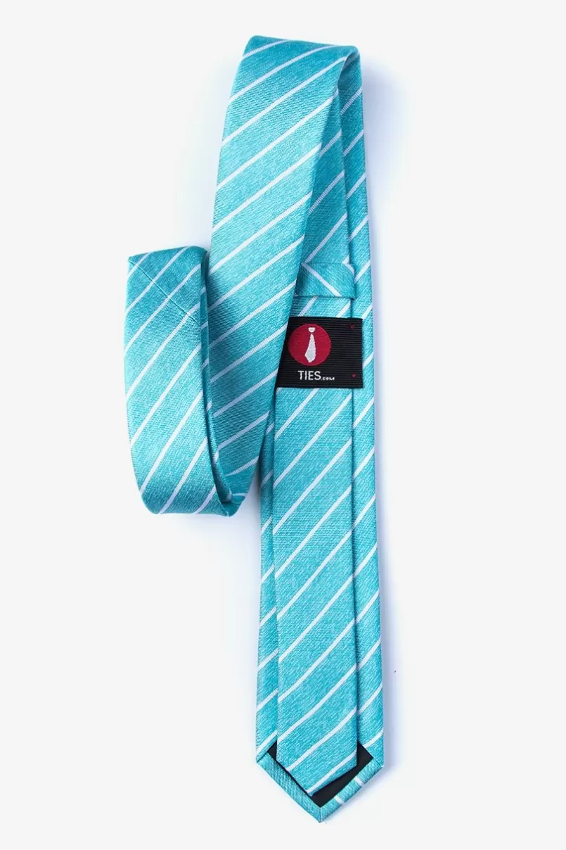 Ties Lagan Teal Skinny Tie Store