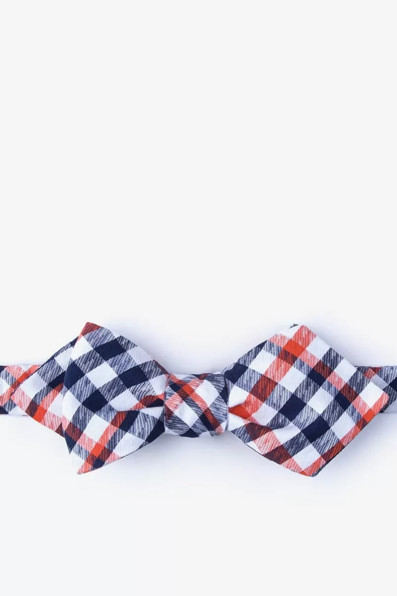 Ties Lance Orange Diamond Tip Bow Tie Hot