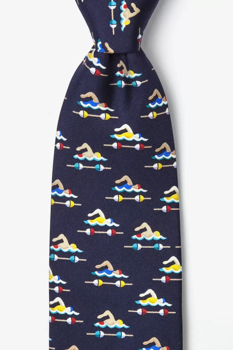 Ties Lap Swimmer Navy Blue Tie Cheap