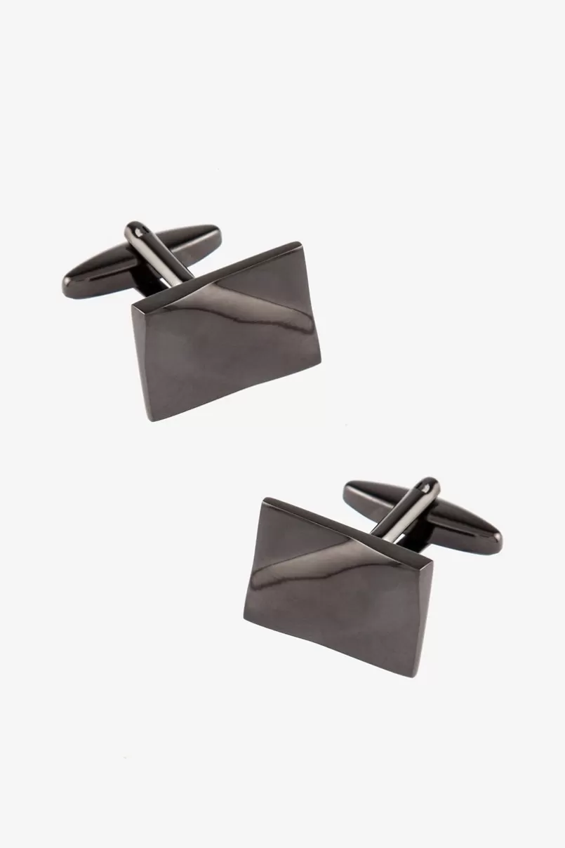 Ties Large Solid Slanted Onyx Cufflinks Outlet