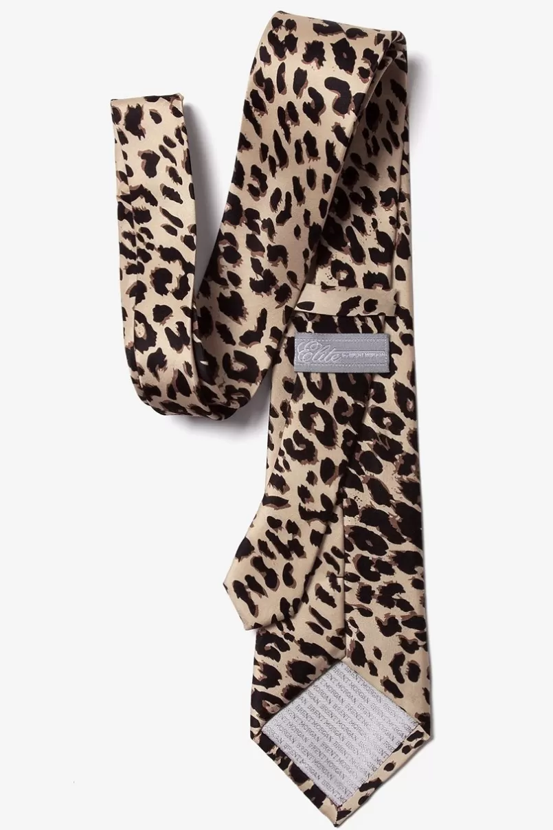 Ties Leopard Print Tan/taupe Tie Online