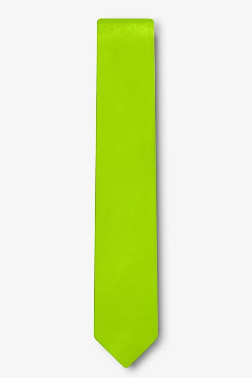 Ties Lime Green 2" Skinny Tie LimeGreen Hot